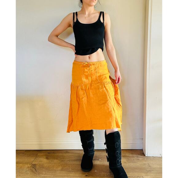 Studio M Linen Midi Skirt - Picture 1 of 5